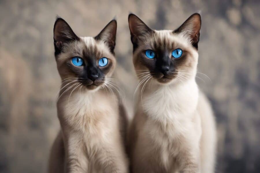 Siamese cat twins