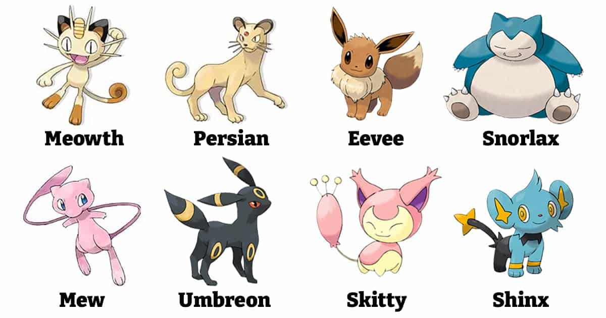 155+ Pokemon Cat Names - The Ultimate Guide