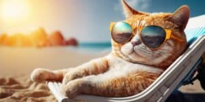 summer cat names cat at beach